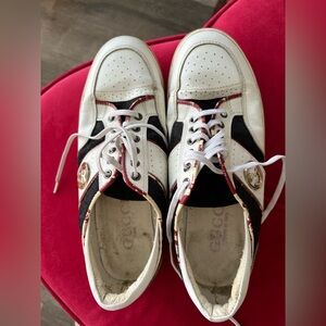 Authentic Vintage Gucci Ace Men’s Sneakers In White Leather.